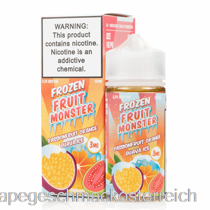 Eis Passionsfrucht Orange Guave – Frozen Fruit Monster – 100 Ml 0 Mg Vape-Geschmack
